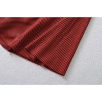 Vestido de Verano Elegante Estilo Europeo Americano Cuello Redondo Falda Elástica de Punto - details 10