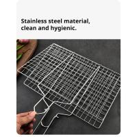 Malla antiadherente de acero inoxidable 304 para barbacoa, cesta para asar a la parrilla, estera de malla para carne y verduras, herramienta para fiesta de Picnic - details 0