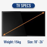 Montaje Dream Soporte de Pared TV Giratorio Inclinable Bloqueable para Caravana/Remolque/Barco para la Muchos los 10-26 Pulgadas LED, LCD y OLED TVs hasta 15kg, MAX. VESA 100x100mm - details 7