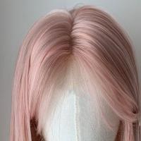 Peluca japonesa Cos de verano, dulce y corta, pelucas con malla frontal rosa y marrón, diadema, pelucas naturales frescas de Cosplay de Lolita, juego de rol - details 11