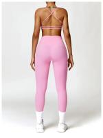 Sujetador de mujer con correa cruzada sujetador de yoga transpirable entrenamiento sexy espalda hermosa top de fitness - details 29