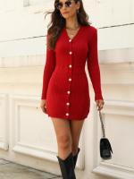Elegante Vestido Corto de Crochet para Mujer Cuello en V, Estilo Vintage, Moda de Alta Calidad - details 12