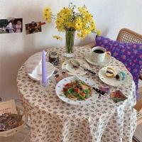 Manteles estampados para decoración del hogar, cubiertas de mesa con estampado de lavanda rosa para dormitorios - details 14