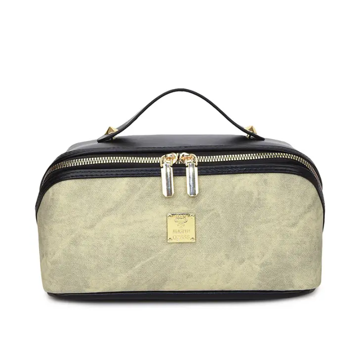 Bolsa de Maquillaje de Viaje Portátil de Alta Gama Multifuncional, Gran Capacidad, Nivel de Apareimiento Elevado, Bolsa de Higiene Personal - 1
