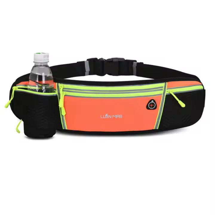 Con bolsa para botella, riñoneras para correr, funda para teléfono, cinturón de hidratación, botella, bolsa para correr maratón, bolsa para cinturón, bolsa impermeable para teléfono deportivo - 1