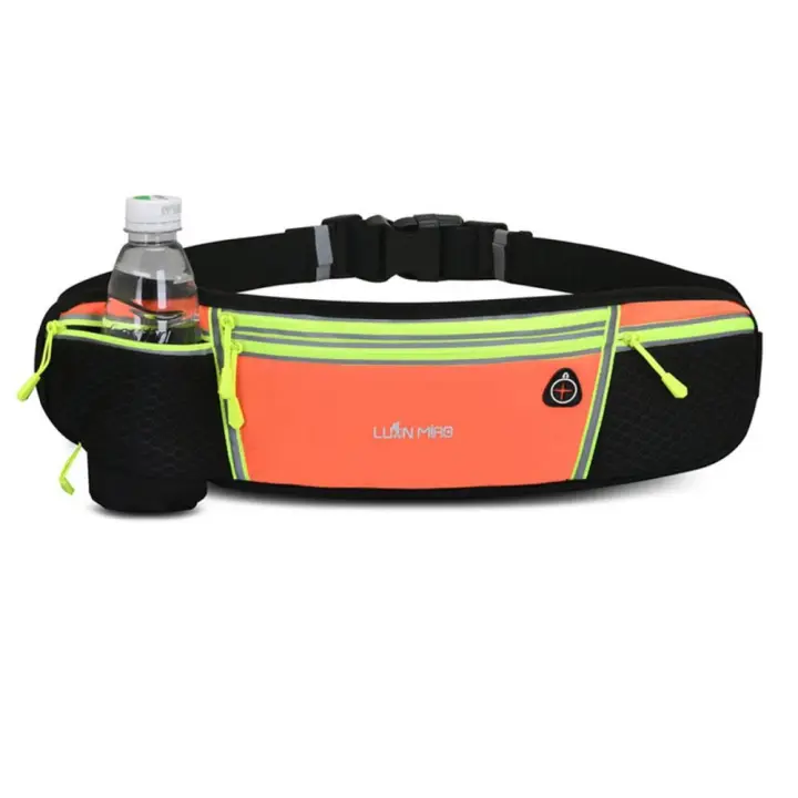 Con bolsa para botella, riñoneras para correr, funda para teléfono, cinturón de hidratación, botella, bolsa para correr maratón, bolsa para cinturón, bolsa impermeable para teléfono deportivo - 1