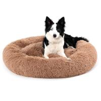 Perro de cama de jersey largo, cama redonda para mascotas, antiansiedad, cojín de sofá para perros pequeños y medianos - details 3