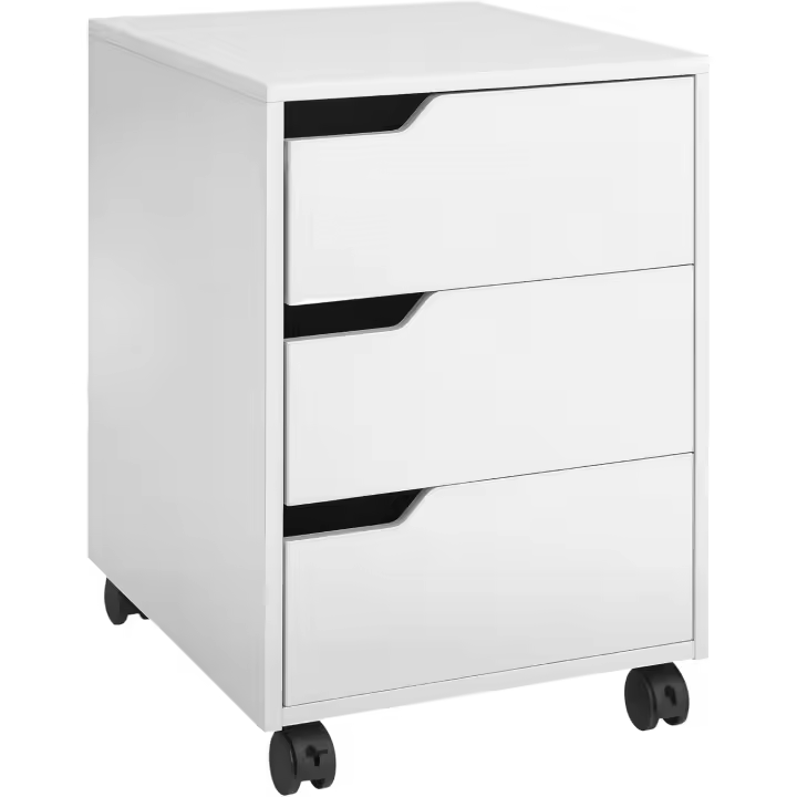 Cajones Estante de Vidrio y Manija de Aluminio para Pasillo Entrada Carga 50 kg 60x24x105,5 cm Blanco - 1