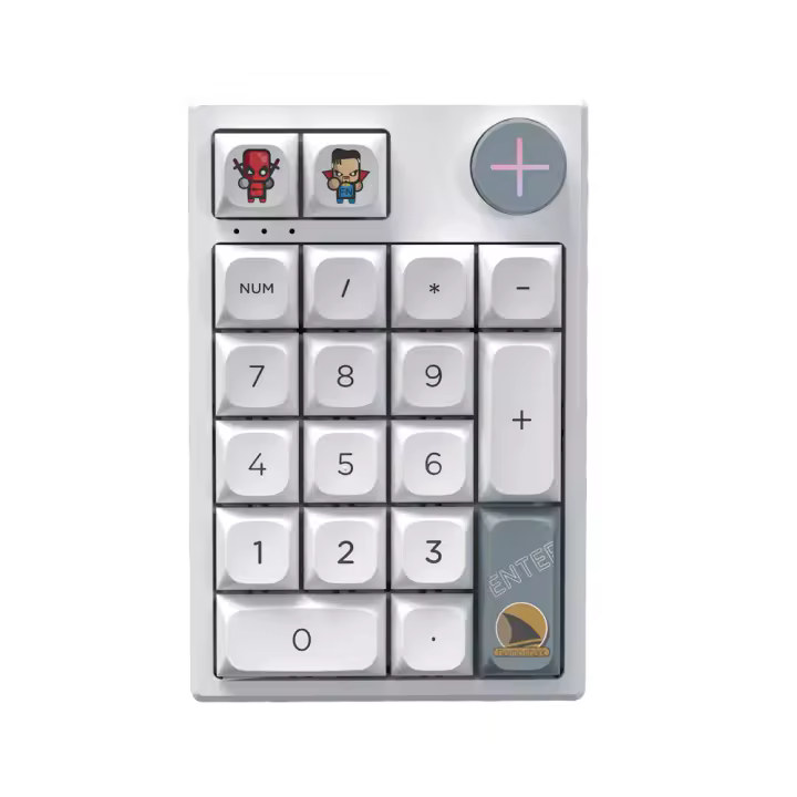 Darmoshark K3 Pro Teclado mecánico digital inalámbrico Bluetooth con 19 teclas, teclado de caliente conectable, ergonómico de apoyo contemporáneo y cable USB-C incluido - 1