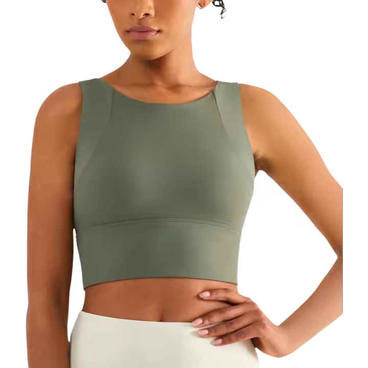 Sujetador deportivo Sexy de nailon para mujer, Top ajustado elástico para gimnasio, sujetadores deportivos para Yoga, Top corto, ropa de Yoga, ropa interior deportiva elástica para mujer - 1