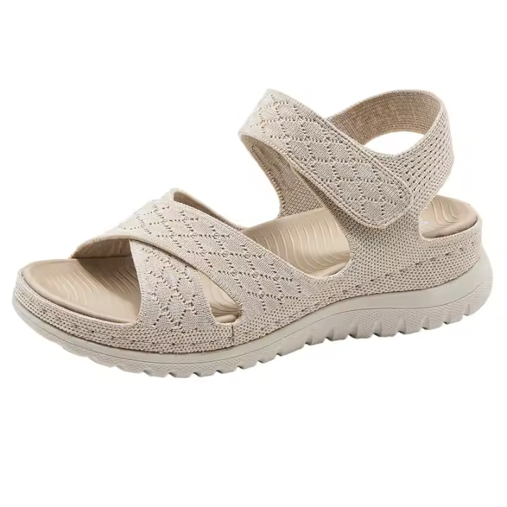 Sandalias deportivas y de ocio, sandalias de mujer con suela hueca de velcro - 1