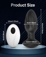 Vibrador de Masaje Prostalático Enchufe Anal y Rectal de 10 Vibraciones para Retrasar la Ejaculación Juguete Sexual para Hombres - details 0