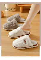 Zapatos de confinamiento transpirables, antideslizantes y cálidos de suela gruesa de color sólido, pantuflas para el hogar. - details 13