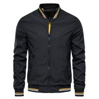 día del padre Chaquetas de otoño de moda para hombres Color sólido Casual Béisbol Chaqueta para hombre Ropa Nuevo en prendas de vestir exteriores Chaquetas Bomber Chaquetas Hombres - details 5