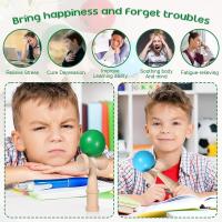Bola de malabares profesional para niños, juguete de madera, Bola de captura en taza, juego tradicional, educación de - details 2