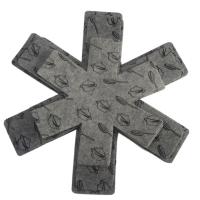 Protectores de sartén antiarañazos para ollas, almohadillas divisoras antiadherentes con estampado gris, 5 piezas - details 3