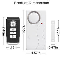 Sistema de Alarma Anti-Robo para Puertas y Ventanas de Elecpow con Control Remoto Inalámbrico Kit de Seguridad para el Hogar Detectores de Apertura de Puertas con Batería - details 21