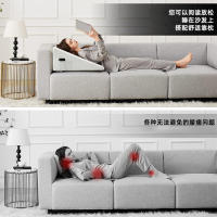 Almohada de Cuña Ajustable para Alivio de Reflejo Gastrico Almohada Triangular de Algodón 100% con Cubierta Desmontable Multifuncional para Dormitorio y Baño - details 4