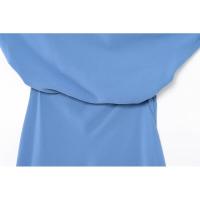 BUNO-Casual Chic vestido de mujer azul sólido asimétrico drapeado cremallera Vestidos largos nueva moda 2025 Primavera Verano vestido de vacaciones. - details 5