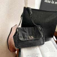 Bolso de hombro versátil y elegante de moda 2015 con correa de cadena - Casual, azul y blanco, gran capacidad, correa fija, forro de poliéster, bolso de mano - details 9