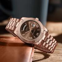 Reloj de Acero Inoxidable NIBOSI de Cuarzo Analógico Resistente al Agua, Diseño Clásico de Negocios para Hombres, Automático, Correa de Cuero - details 4