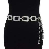 Cinturón cruzado para mujer, decoración informal, hebilla cuadrada, textura, cadena de Metal, sello de cintura con falda, abrigo, en Stock, nuevo - details 5