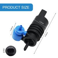 Bomba de lavado para parabrisas delantero de coche, accesorios de Motor de pulverización de agua con ojales de goma, repuesto 1J6955651 1K6955651 1T0955651A, Compatible con Volkswagen, Audi, Skoda (negro y azul), 1 unidad - details 0