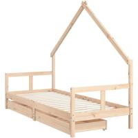 Estructura de Cama Infantil con cajones Madera de Pino 80x160cm - details 82