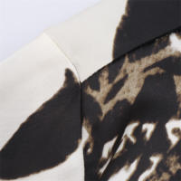 - Camisa de textura de seda de manga larga estampada para mujer, cuello informal, moda de otoño, producto nuevo - details 8
