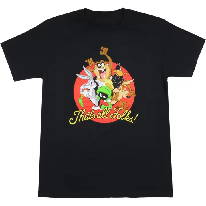 Camiseta de Looney Tunes para hombre y adulto, camisa con Logo circular de personajes de That's All people - 1
