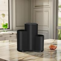 Soporte Universal para cuchillos para el hogar, rejilla de drenaje de plástico para utensilios de cocina, caja de almacenamiento de cubiertos en blanco y negro, tenedor, 2/3 - details 6