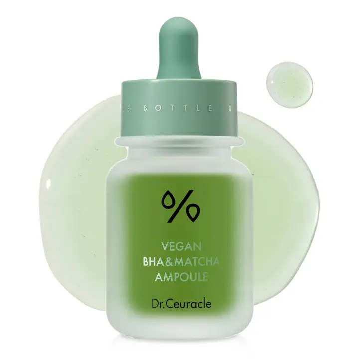 Dr.Ceuracle de leegeehaam Vegan BHA y ampolla Matcha (30 ml / 1,01 fl. oz.) - Suero facial exfoliante suave, ácido salicílico para - 1