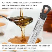 Caramelos fritos, gelatina, termómetros de acero inoxidable para ollas, accesorios, guía de temperatura de referencia rápida, nuevo - details 4