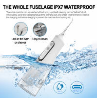 Electric Water Flosser Toothbrush For Cleaning Oral Teeth with 4 Nozzles Rechargeable IPX7 Waterproof Large Capacity Water Tank - details 5