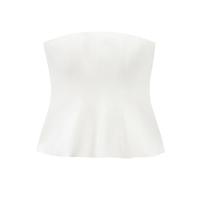 PB & ZA 2025 Falda corta estilo dobladillo fuera del hombro temperamento simple color sólido tubo top novedad de verano ropa de mujer - details 6