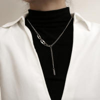 Personalidad flecos collar mujer titanio acero dulce cool gargantilla moda hombre diseño sentido nicho clavícula cadena accesorios - details 2