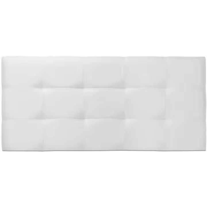 Tapiz de Cama Acolchado de Polipiel Blanco Ideal para Cama de 90 ó 105cm - 1