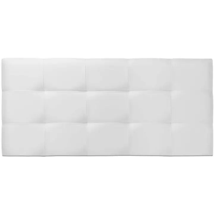 Tapiz de Cama Acolchado de Polipiel Blanco Ideal para Cama de 90 ó 105cm - 1