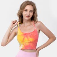 Nuevas Camisetas Tie-dye Ropa Interior Deportiva para Mujer Pilates, Ropa de Fitness para la Espalda, Camisetas Cortas Halter - details 9