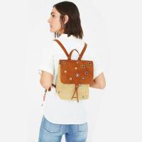 Bandolera Desigual, nueva moda mochila gran capacidad, señoras, mochila escolar ligera de viaje, bordado, cremallera - details 4