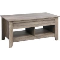 Mesa de Café de Madera Elevable Diseño Moderno para Sala Tamaño 104,5 x 49,5 x (49-61,5) cm Gris - details 7