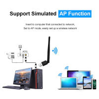 Mini adaptador WiFi USB, receptor inalámbrico de tarjeta de red de MT-7601, 150Mbps, 2,4 GHz, para PC, escritorio y portátil - details 4