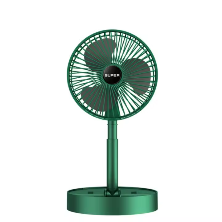 Ventilador recargable por USB, plegable, 3 Ajustes de Velocidad, ventiladores de Mesa - 1