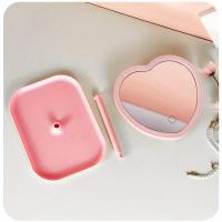 Espejo Maquillaje con Luz En Forma De Corazón Para Escritorio,3 Niveles de Brillo Ajustables para Baño - details 3