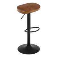 Taburete de Madera Industrial Ajustable de Altura Giratorio de 360° con Patas - details 9