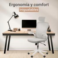 Silla de Oficina Ajustable y Reclinable Soporte Lumbar, Reposacabezas Ajustable, Plegable, Transpirable, Ruedas Giratorias 360° Soporta hasta 120kg - details 13