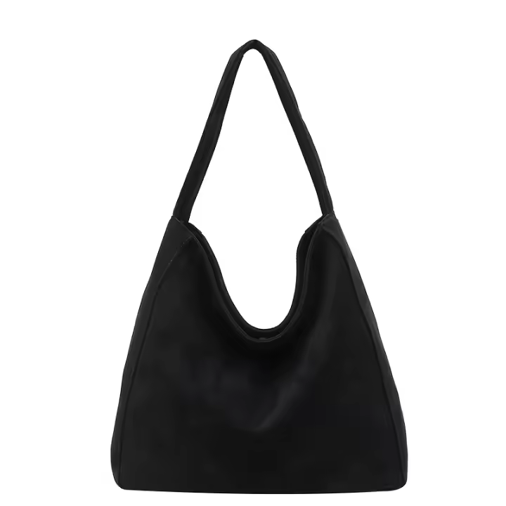 Bolso de mano vintage de ante sintético suave para mujer con cierre magnético y correa fija - Bolso de hombro ligero lavable a máquina - 1
