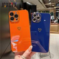Funda de teléfono suave a prueba de golpes con forma de corazón de amor chapado para iPhone 14 13 12 11 Pro Max 15 X XR XS 7 8 Plus, funda protectora para cámara de lente - details 19