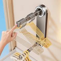 Colgador de ropa con ventosa sin perforaciones, tendedero de ropa extensible montado en la pared, estante colgante de plástico plegable para balcón - details 3