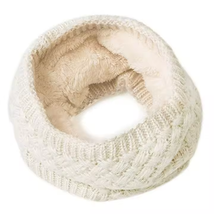 Calentador de cuello de redecilla suave y cómodo para hombres y mujeres, polaina de cuello gruesa, pañuelo de punto térmico, deportes al aire libre, Otoño e Invierno - 1